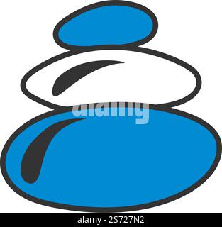 Spa Stones Icon. Editable Bold Outline With Color Fill Design. Vector ...