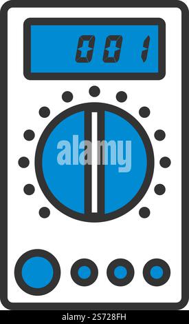 Multimeter Icon. Bold outline design with editable stroke width. Vector ...