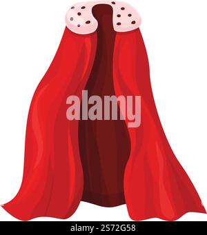 Royal cloak icon cartoon vector. Super hero. Red mantle Stock Vector ...