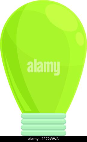 Green eco bulb icon cartoon vector. Ecology power. Reusable electric. Green eco bulb icon cartoon vector. Ecology power Stock Vector