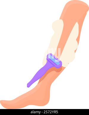 Leg razor icon cartoon vector. Aroma footcare. Spa decoration Stock ...