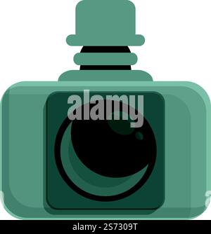 Camera recorder icon cartoon vector. Car video. Drive device. Camera recorder icon cartoon vector. Car video Stock Vector