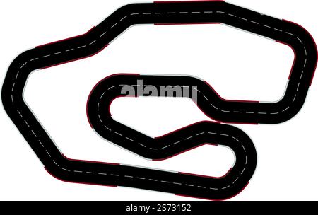 Racetrack map icon cartoon vector. Car race. Road track Stock Vector ...