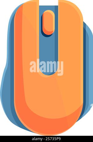 Orange sport mice icon cartoon vector. Game pc. Cyber digital Stock ...