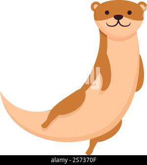 Weasel icon cartoon vector. Cute animal. Marten otter. Weasel icon cartoon vector. Cute animal Stock Vector