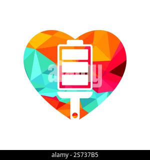 Art energy logo concept. Vector battery and brush logo combination. Stock Vector