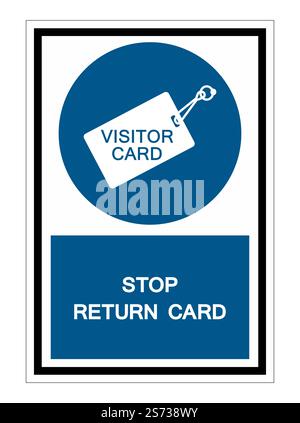 Stop Return Card Symbol Sign Isolate On White Background,Vector Illustration EPS.10 Stock Vector