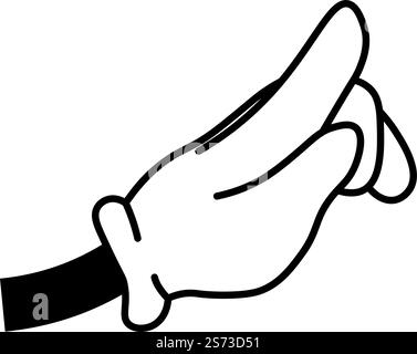 Arm with fingers showing stop sign, isolated hand gesture or body language. Character palm, watch out or caution non verbal symbol. Monochrome simple sketch, vector in flat style illustration. Hand gesture, arm showing stop with fingers vector Stock Vector