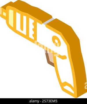 screwdriver equipment isometric icon vector. screwdriver equipment sign. isolated symbol illustration. screwdriver equipment isometric icon vector illustration Stock Vector