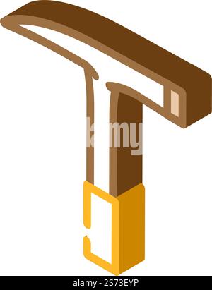prospectors hammer isometric icon vector. prospectors hammer sign. isolated symbol illustration. prospectors hammer isometric icon vector illustration Stock Vector
