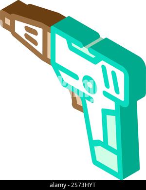 screwdriver machine isometric icon vector. screwdriver machine sign. isolated symbol illustration. screwdriver machine isometric icon vector illustration Stock Vector