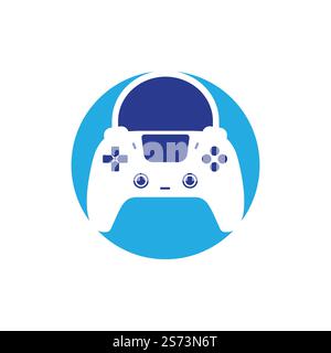 Game shop vector logo. design. Shopping bag combination joystick icon vector design. Stock Vector