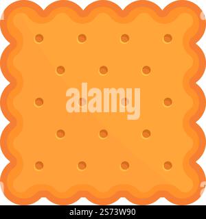 Salty cracker icon cartoon vector. Cookie food. Sweet time. Salty cracker icon cartoon vector. Cookie food Stock Vector