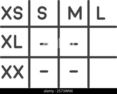 Dimensions and size chart for clothes in shop Stock Vector Image & Art ...
