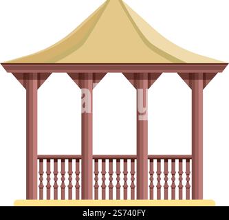 Pergola art icon cartoon vector. Wedding house. Summer nature Stock ...