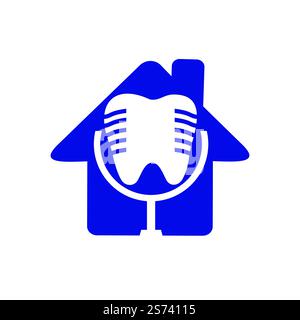 Dental podcast vector logo design template. Stock Vector