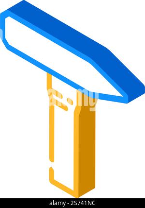 tack hammer isometric icon vector. tack hammer sign. isolated symbol illustration. tack hammer isometric icon vector illustration Stock Vector