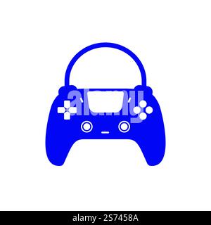 Game shop vector logo. design. Shopping bag combination joystick icon vector design. Stock Vector