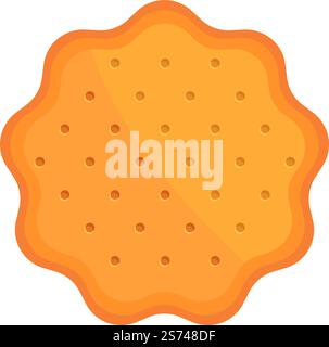 Biscuit cracker icon cartoon vector. Chip sweet. Time dry. Biscuit cracker icon cartoon vector. Chip sweet Stock Vector