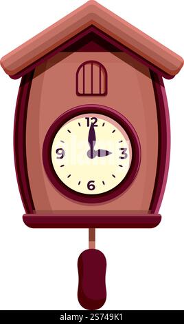 Clock icon cartoon vector. Old watch. Wall time. Clock icon cartoon vector. Old watch Stock Vector