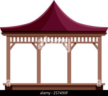 Wedding pergola icon cartoon vector. House gazebo. Patio wood. Wedding pergola icon cartoon vector. House gazebo Stock Vector