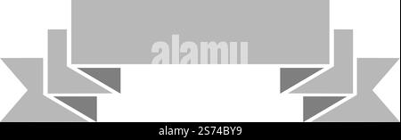 Ribbon banner. Empty decorative label in retro vintage style isolated on white background. Ribbon banner. Empty decorative label in retro vintage style Stock Vector