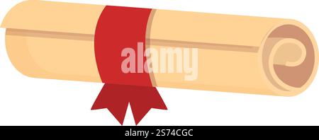 Course paper icon cartoon vector. Award certificate. Border gift. Course paper icon cartoon vector. Award certificate Stock Vector