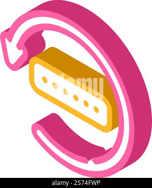 reset password isometric icon vector. reset password sign. isolated symbol illustration. reset password isometric icon vector illustration Stock Vector