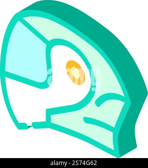 modular helmet motorcycle isometric icon vector. modular helmet motorcycle sign. isolated symbol illustration. modular helmet motorcycle isometric icon vector illustration Stock Vector