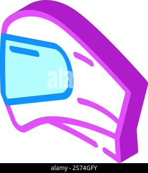 full face helmet motorcycle isometric icon vector. full face helmet motorcycle sign. isolated symbol illustration. full face helmet motorcycle isometric icon vector illustration Stock Vector