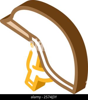 half helmet motorcycle isometric icon vector. half helmet motorcycle sign. isolated symbol illustration. half helmet motorcycle isometric icon vector illustration Stock Vector