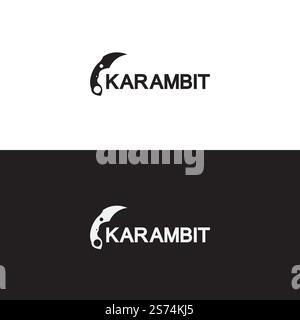 Karambit knife icon logo design vector template Stock Vector