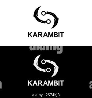 Karambit knife icon logo design vector template Stock Vector