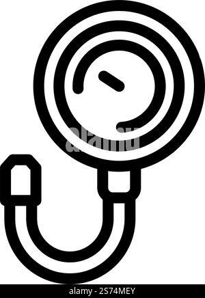 air pressure motorcycle line icon vector illustration Stock Vector ...