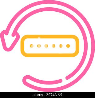 reset password color icon vector. reset password sign. isolated symbol illustration. reset password color icon vector illustration Stock Vector