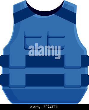 Bulletproof vest icon cartoon vector. Police bullet. Armor swat. Bulletproof vest icon cartoon vector. Police bullet Stock Vector