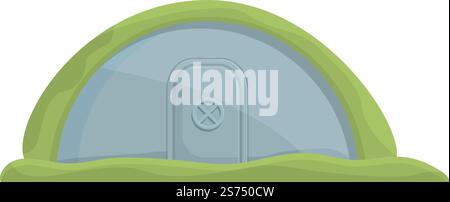 Bomb shelter icon cartoon vector. Room bunker. Nuclear lab. Bomb shelter icon cartoon vector. Room bunker Stock Vector