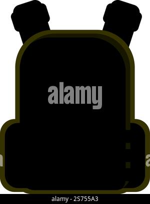 Green vest icon cartoon vector. Police proof. Army kevlar Stock Vector ...