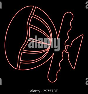 Neon airbag sign steering wheel with active airbag icon black color vector illustration flat style simple imagein circle round red color vector illustration image flat style light. Neon airbag sign steering wheel with active airbag icon black color illustration in circle round red color vector illustration image flat style Stock Vector
