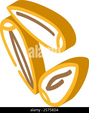 rye grain food isometric icon vector. rye grain food sign. isolated symbol illustration. rye grain food isometric icon vector illustration Stock Vector