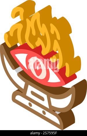 inferno isometric icon vector. inferno sign. isolated symbol illustration. inferno isometric icon vector illustration Stock Vector
