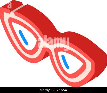 style glasses optical isometric icon vector. style glasses optical sign. isolated symbol illustration. style glasses optical isometric icon vector illustration Stock Vector
