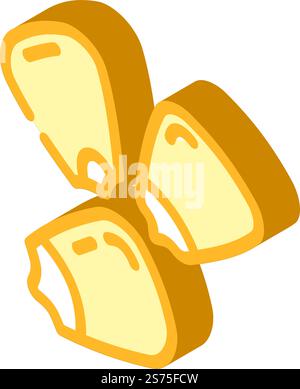 corn grain food isometric icon vector. corn grain food sign. isolated symbol illustration. corn grain food isometric icon vector illustration Stock Vector