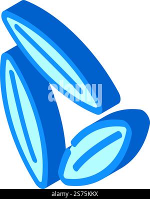 rice grain healthy isometric icon vector. rice grain healthy sign. isolated symbol illustration. rice grain healthy isometric icon vector illustration Stock Vector