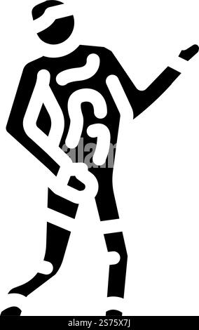 monster zombie glyph icon vector. monster zombie sign. isolated symbol illustration. monster zombie glyph icon vector illustration Stock Vector