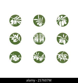 olive icon vector illustration symbol design template Stock Vector