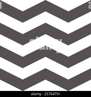 Zig zags decorative adornment. Geometric motif, curved lines ornament, Christmas xmas vibes. Seamless pattern, wallpaper or wrapping paper decor, textile background print. Vector in flat style. Zig zags decorative adornment. Geometric motif, curved line Stock Vector