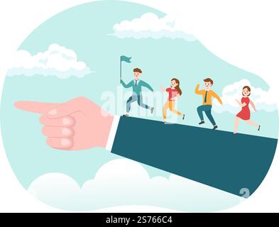 Business Leadership with Businessman Leader Helps the Team to Develop ...