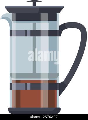 Appliance and gadget for making and brewing coffee, an isolated machine with ground beans in powder. Cafe or restaurant, home cooking and preparation tools. Vector in flat style illustration. Coffee brewing and preparing equipments vector Stock Vector