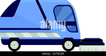 Urban sweeper icon cartoon vector. Street truck. Machine city Stock ...